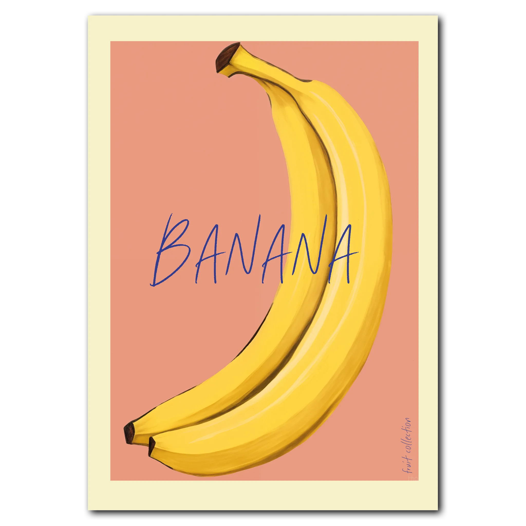 Banana Plakat 50x70 cm - Farverig Tropisk Dekoration