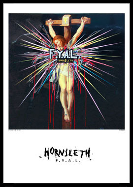 Fyal Jesus Hornsleth Print i Glas med Ramme 50x70 cm