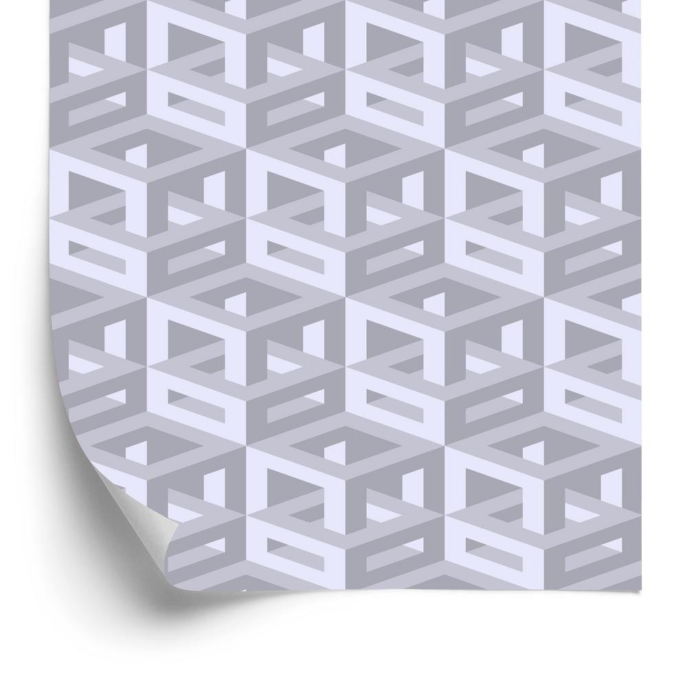 3D Isometrisk Tapet - Elegant Design til Dit Hjem