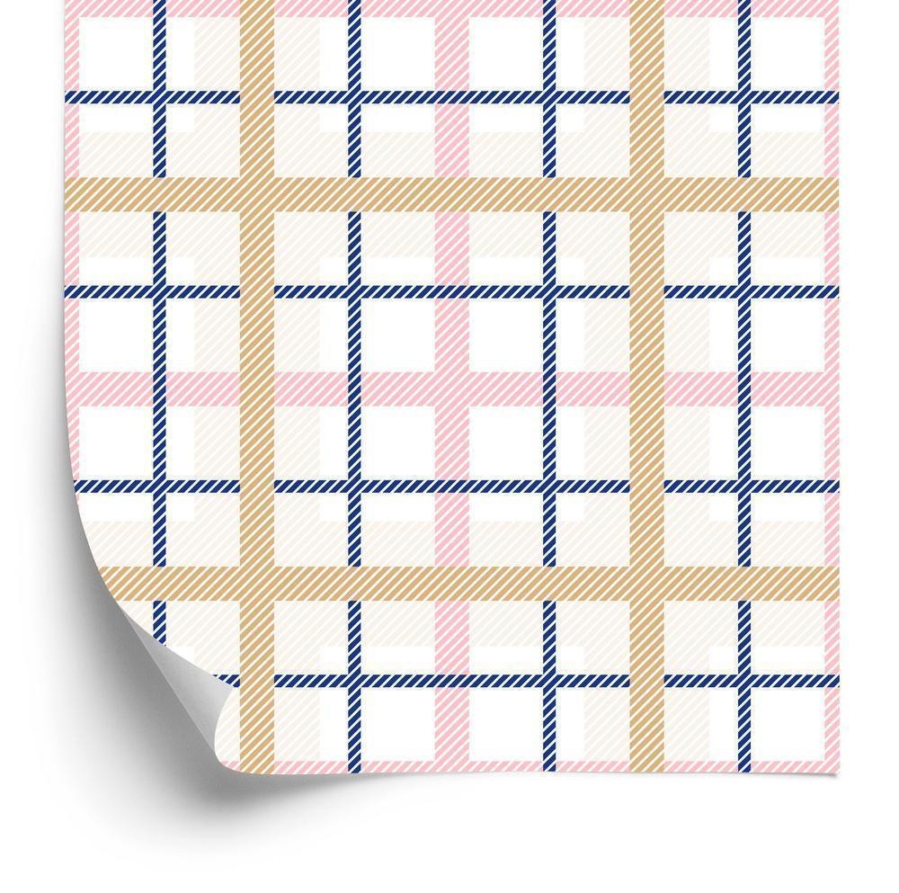 3D Tapet Plaid Geometrisk til Soveværelse - Smartwall