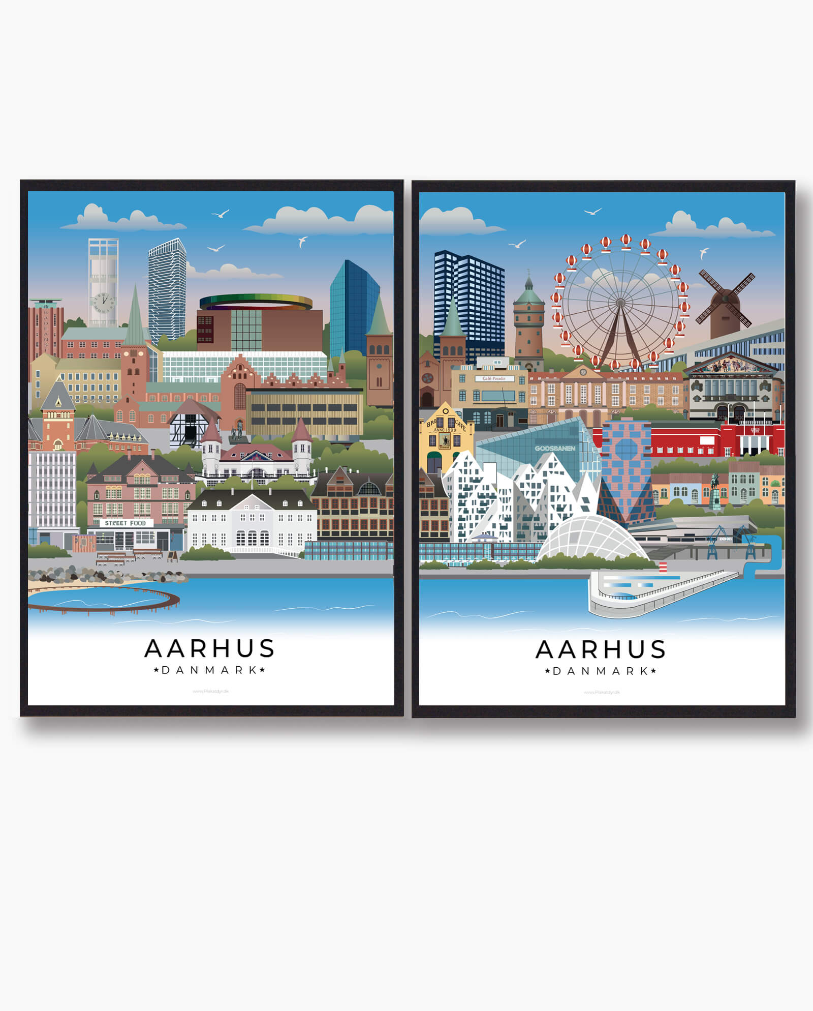 Aarhus Byplakat Plakatsæt  Nyhed   Størrelse:   70x100cm